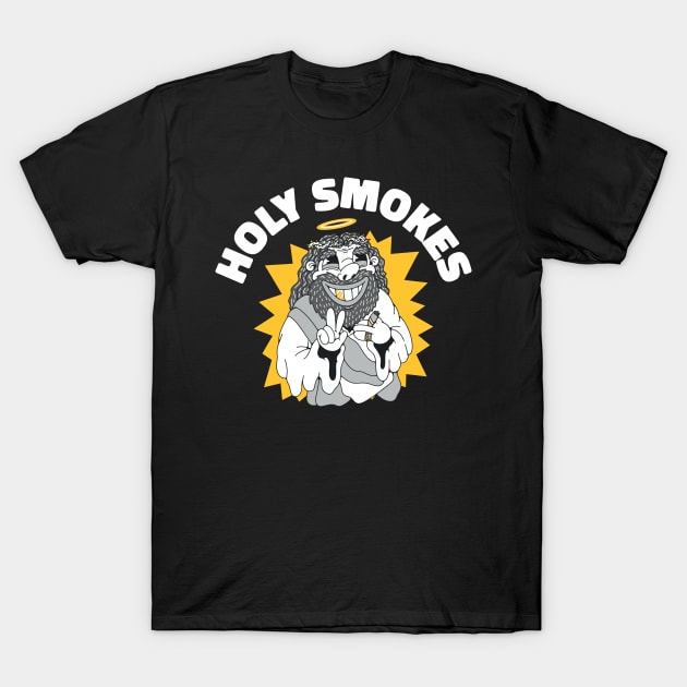 Holy Smokes Funny Jesus Gift T-Shirt by CatRobot